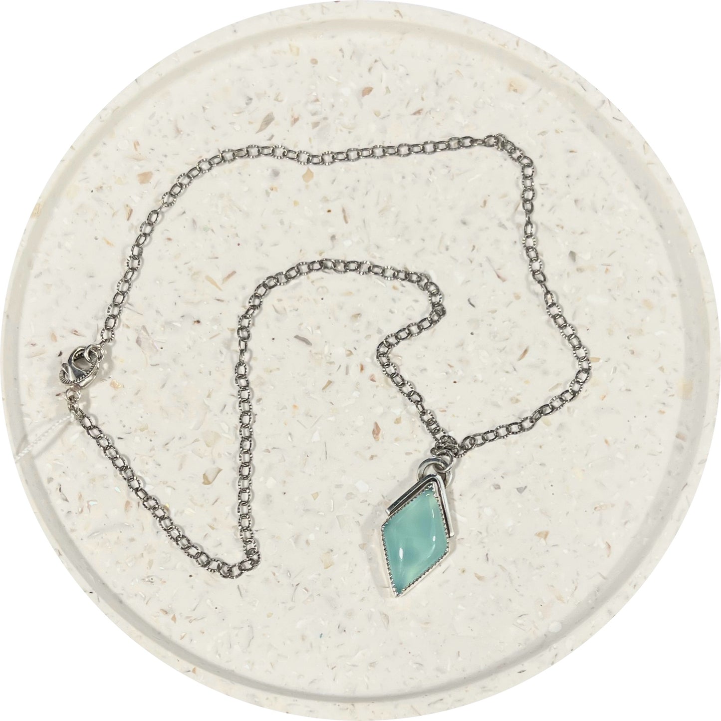 Aqua Chalcedony Kite Pendant