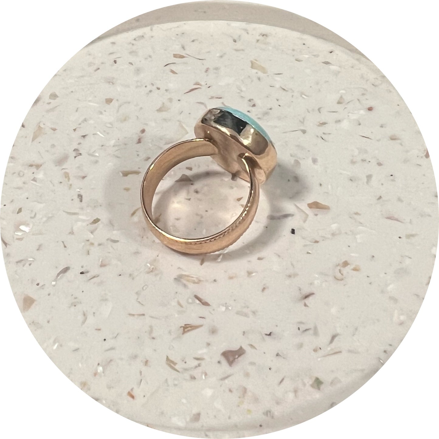 Gold filled #8 Turquoise Ring
